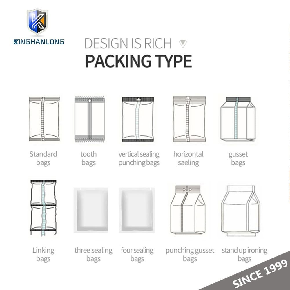 LARGE VERTICAL POWDER PACKING MACHINE Bag Types