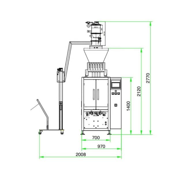 Automatic 2 4 6 8 10 Lanes Granules Sachet Packing Machine