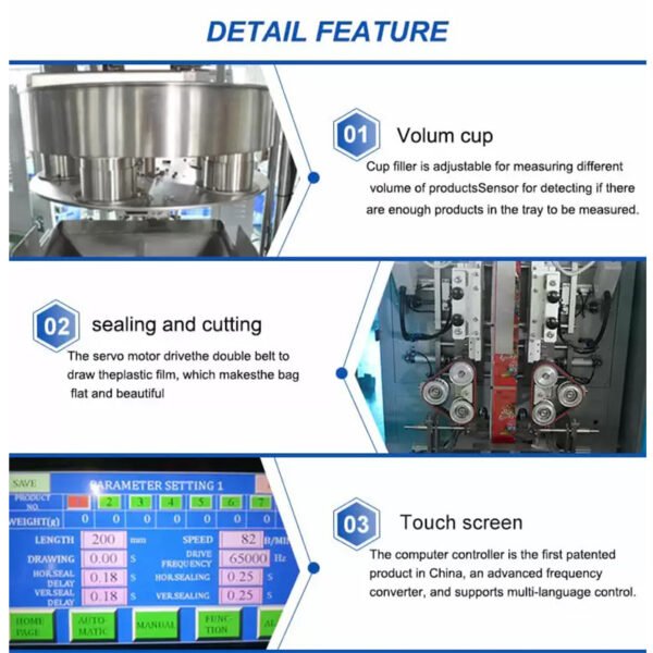 Sugar Packing Machine, Salt Packing Machine, Rice Packing Machine, Pet Food Packing Machine, Nuts Packing Machine, Peanut Packing Machine, Cashew Nut Packing Machine, Animal Feed Packing Machine, Almond Packing Machine, Corn Kernels Packing Machine, Pistachio Packing Machine, Popcorn Packing Machine